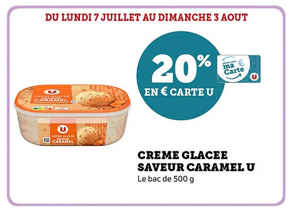 CREME GLACEE SAVEUR CARAMEL U