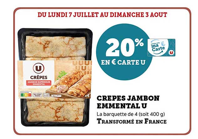 CRÊPES JAMBON EMMENTAL U