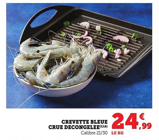 CREVETTE BLEUE CRUE DECONGELEE (1/1 A)