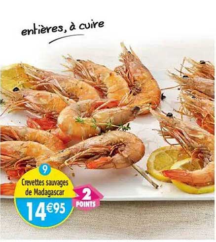 Crevettes sauvages de Madagascar