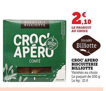 CROC' APERO BISCUITERIE BILLIOTTE