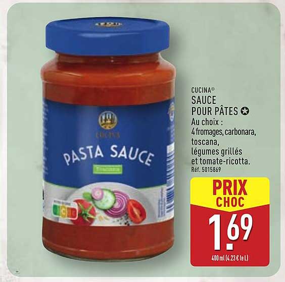 CUCINA SAUCE POUR PÂTES