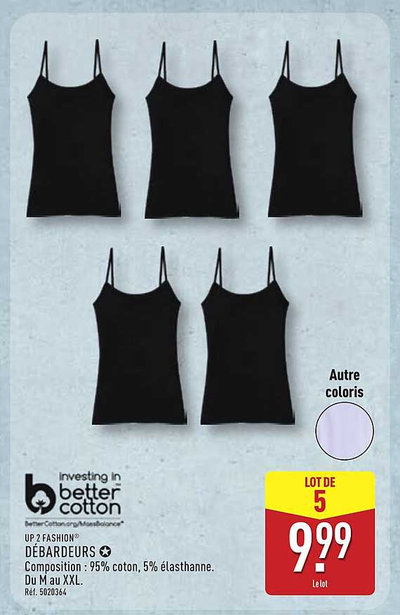 DÉBARDEURS UP 2 FASHION - LOT DE 5