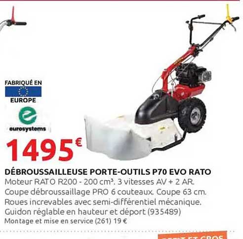 DÉBROUSSAILLEUSE PORTE-OUTILS P70 EVO RATO