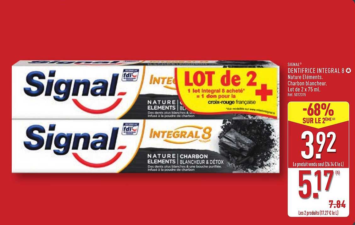 DENTIFRICE INTEGRAL 8 Nature Éléments. Charbon blancheur.