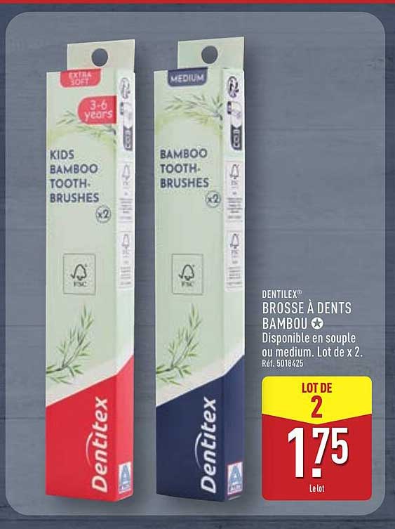 DENTITEX® BROSSE À DENTS BAMBOU
