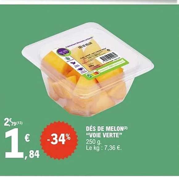 DÉS DE MELON "VOIE VERTE"