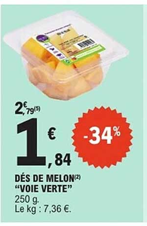 DÉS DE MELON "VOIE VERTE"