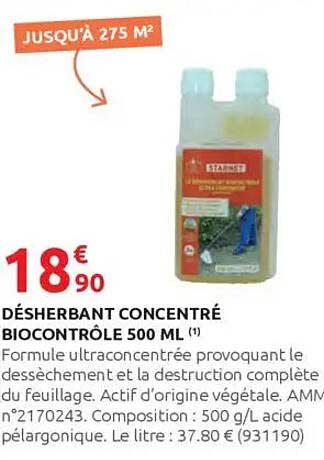 DÉSHERBANT CONCENTRÉ BIOCONTRÔLE 500 ML