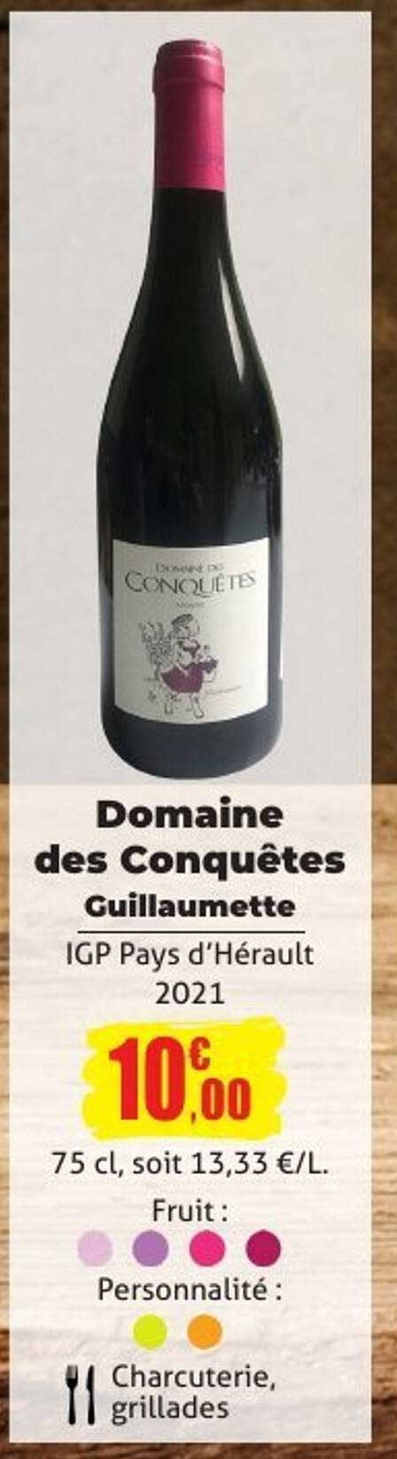 Domaine des Conquêtes Guillaumette IGP Pays d’Hérault 2021