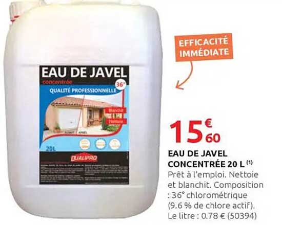 EAU DE JAVEL CONCENTRÉE 20 L