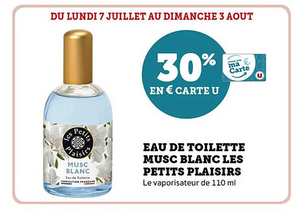 EAU DE TOILETTE MUSC BLANC LES PETITS PLAISIRS