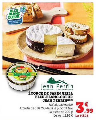 ÉCORCE DE SAPIN GRILL BLEU-BLANC-COEUR JEAN PERRIN
