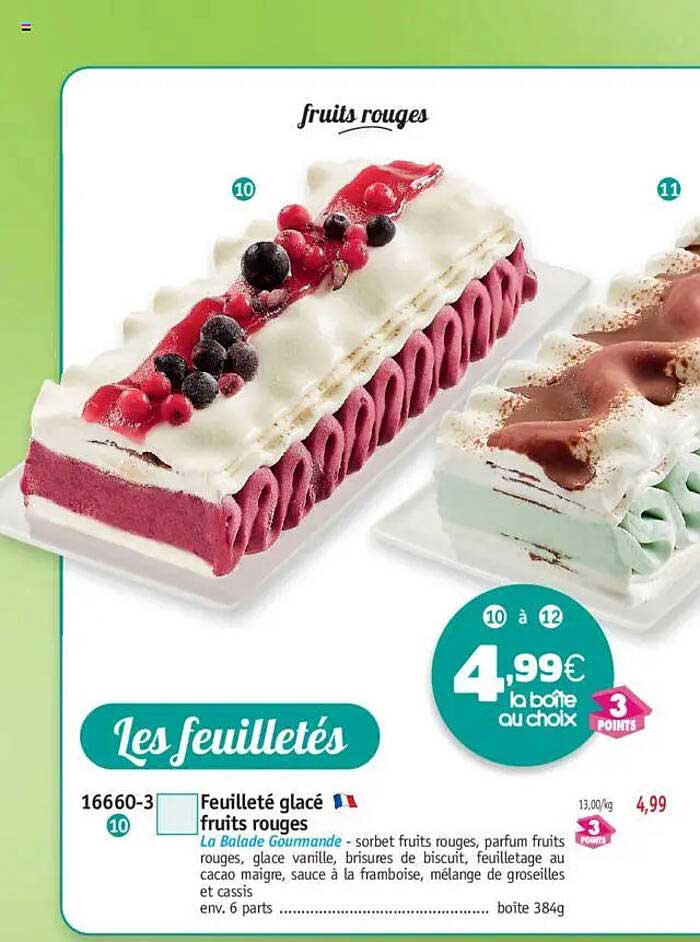 Feuilleté glacé fruits rouges