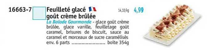 Feuilleté glacé goût crème brûlée