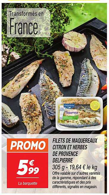 FILETS DE MAQUEREAUX CITRON ET HERBES DE PROVENCE DELPIERRE