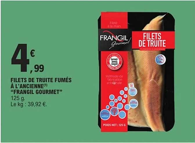 FILETS DE TRUITE FUMÉS À L'ANCIENNE "FRANGIL GOURMET"