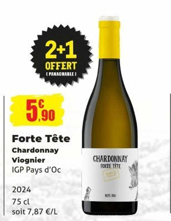 Forte Tête Chardonnay Viognier IGP Pays d'Oc