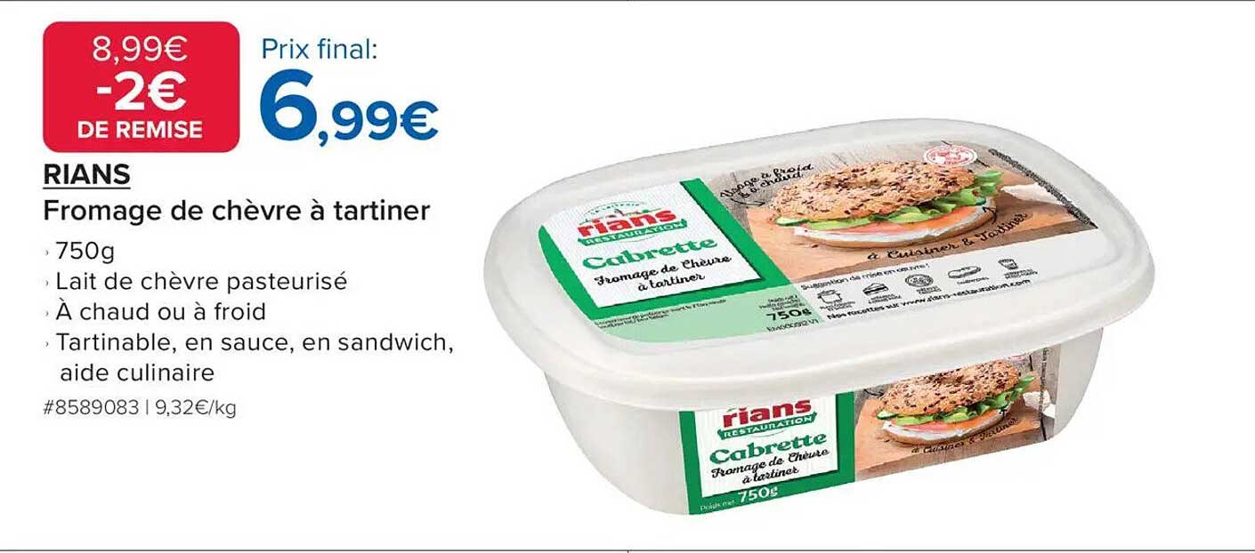 Fromage de chèvre à tartiner