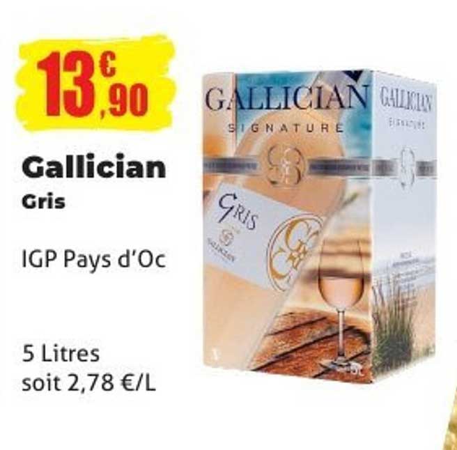 Gallician Gris IGP Pays d'Oc - 5 Litres