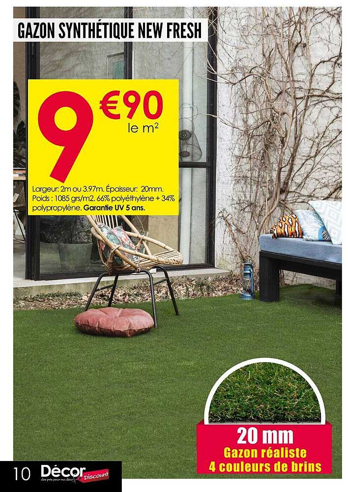GAZON SYNTHÉTIQUE NEW FRESH