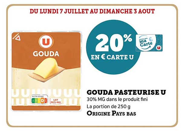 GOUDA PASTEURISE U