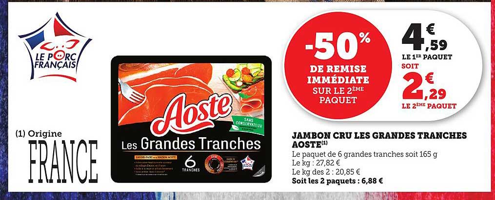 JAMBON CRU LES GRANDES TRANCHES AOSTE