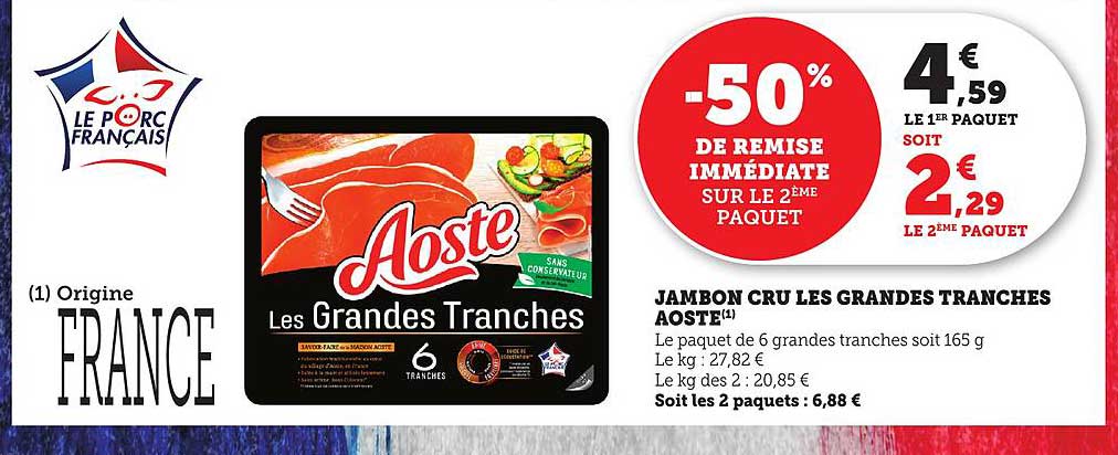 JAMBON CRU LES GRANDES TRANCHES AOSTE