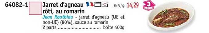 Jarret d'agneau rôti, au romarin