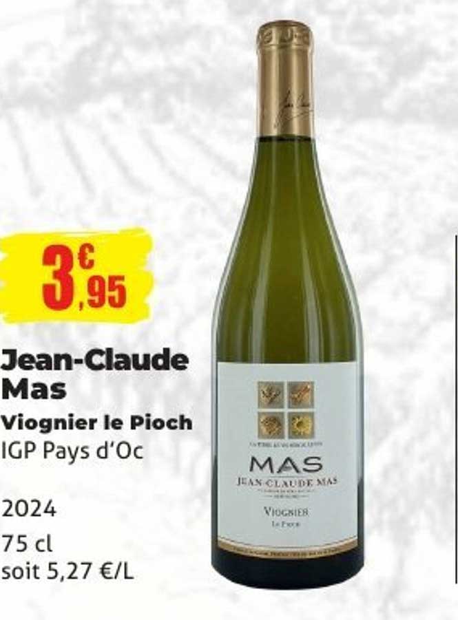 Jean-Claude Mas Viognier le Pioch IGP Pays d'Oc