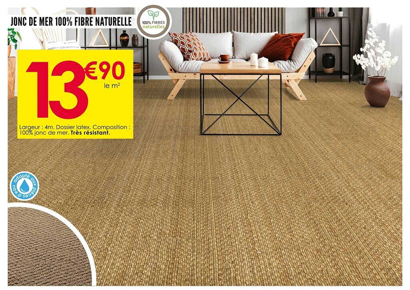 Jonc de mer 100% fibre naturelle