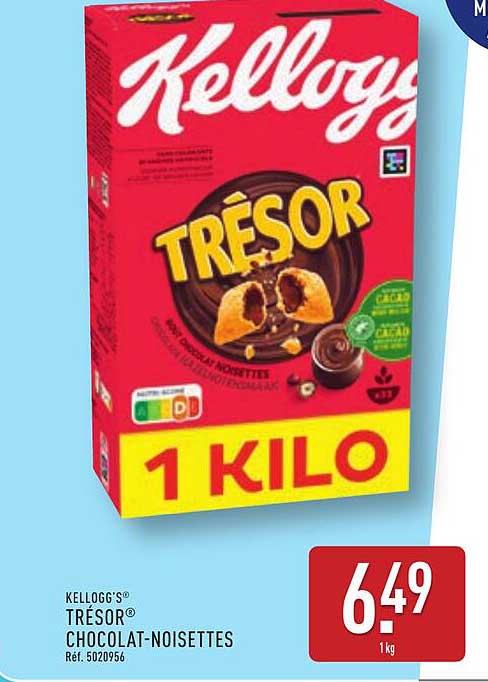 KELLOGG'S® TRÉSOR® CHOCOLAT-NOIXETTES