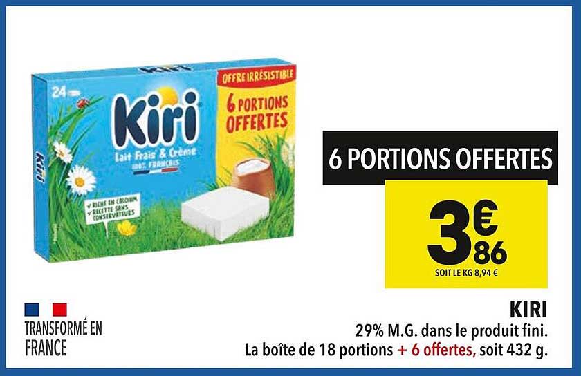 KIRI - 6 PORTIONS OFFERTES