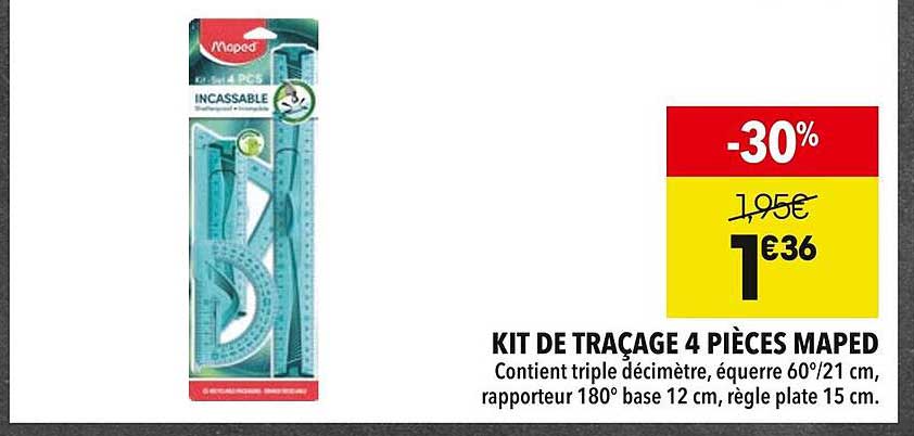 KIT DE TRAÇAGE 4 PIÈCES MAPED