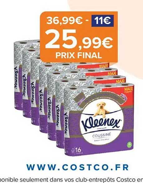 Kleenex Coussiné - 6 Paquets