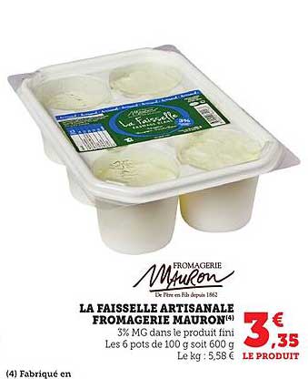 LA FAISSELLE ARTISANALE FROMAGERIE MAURON