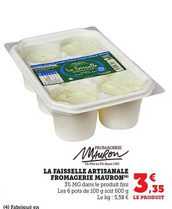 LA FAISSELLE ARTISANALE FROMAGERIE MAURON