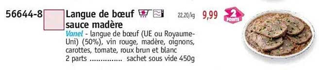 Langue de boeuf sauce madère