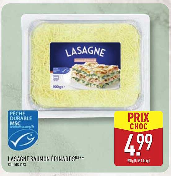 LASAGNE SAUMON ÉPINARDS(C)**
