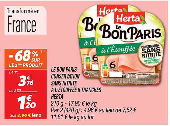 LE BON PARIS À L'ÉTOUFFÉE 6 TRANCHES