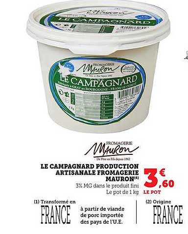 LE CAMPAGNARD PRODUCTION ARTISANALE FROMAGERIE MAURON