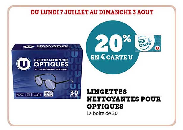 LINGETTES NETTOYANTES POUR OPTIQUES