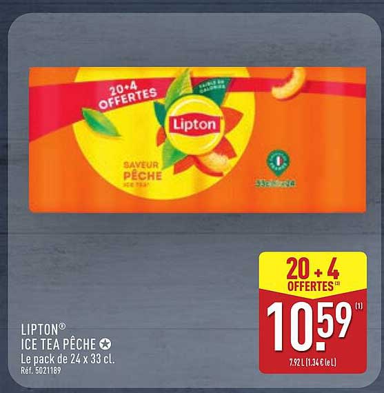 LIPTON® ICE TEA Pêche - Le pack de 24 x 33 cl.