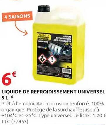 LIQUIDE DE REFROIDISSEMENT UNIVERSEL 5 L