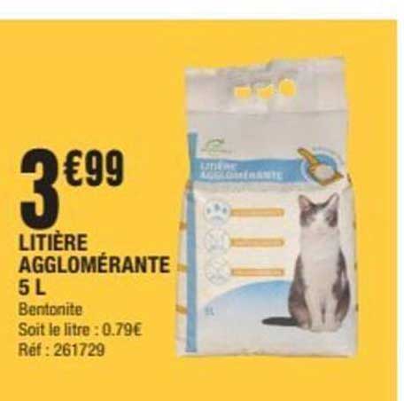 LITIÈRE AGGLOMÉRANTE 5 L