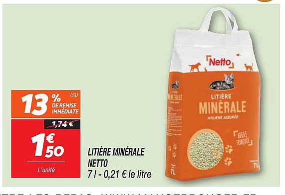 LITIÈRE MINÉRALE NETTO