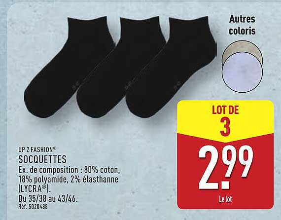 LOT DE 3 SOCQUETTES