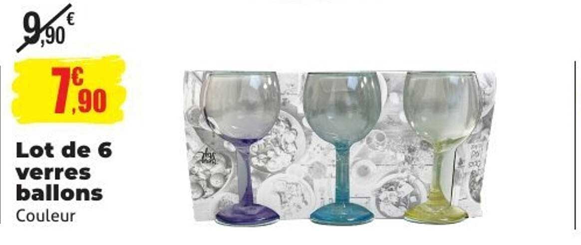 Lot de 6 verres ballons