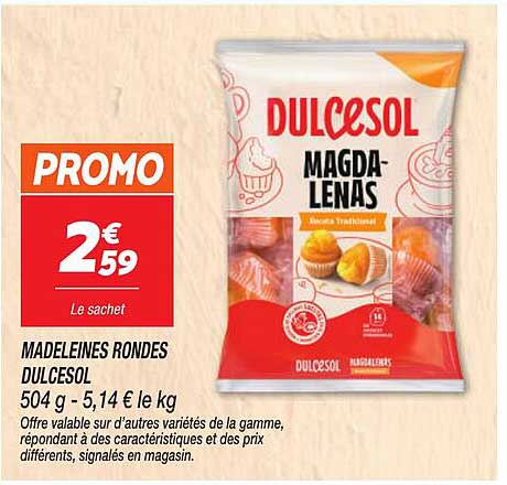MADELEINES RONDES DULCESOL