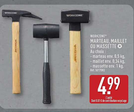 MARTEAU, MAILLET OU MASSETTE